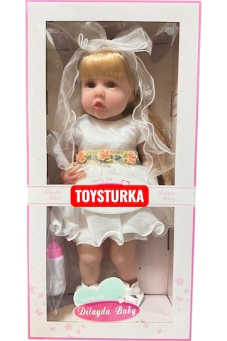 55 Cm Gerçekçi Yenidoğan Biberonlu Bebek Sesli Oyuncak Et Bebek 67296516