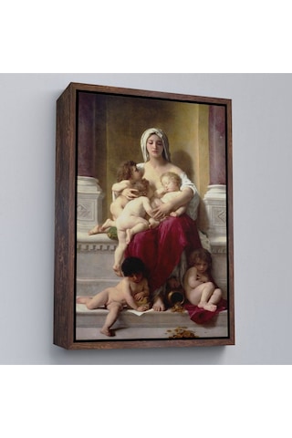 Çerçeveli Yetiştirme Yurdundaki Kadın Ve Çocuklar Duvar Tablosu William-adolphe Bouguereau-6147