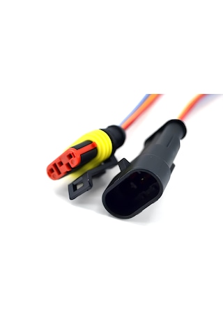 Süper Seal Elektrik Soketi 1 Takım 3 Pin 3 Kablolu Su Geçirmez Konnektör