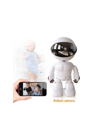 1080p  Robot Görünümlü  Wifi Ip Güvenlik Kamerası  Kablosuz Gece