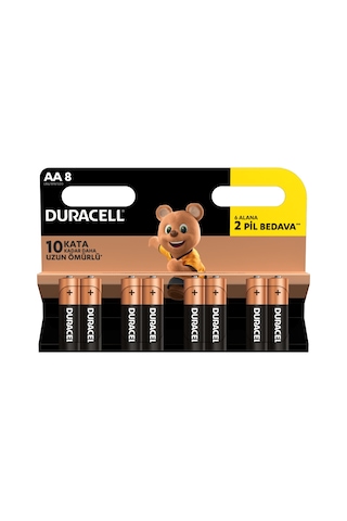 Duracell Duralock LR6/MN1500 Alkalin AA Kalem Pil 8'li