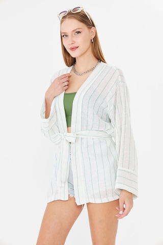 Armonika Kadın Açık Yeşil Kemerli Kimono Arm-25y001073