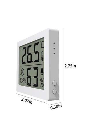 Yaleker Ev İçi Dijital Sıcaklık Ve Nem Ölçer, Bebek Odası İçin Klima Monitörü, Akıllı Sensör, Gece Işığı, Basit Kurulum