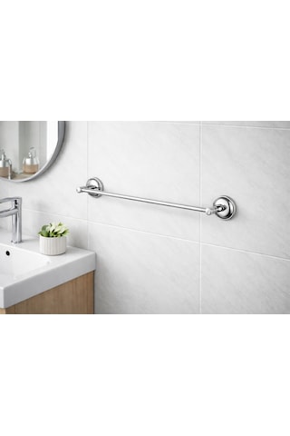 İbico Banyo Uzun Metal Havluluk Vidalı Montaj Metal