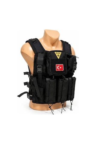 Süngü Tactical Siyah Hücum Yeleği