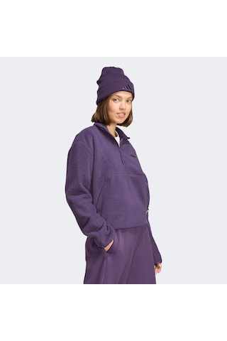 Adidas City Tech High Pile Fleece Half Zip Kadın Mor Polar Jv7137 Mor