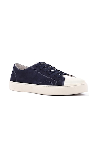 Shoetyle - Hakiki Süet Deri Lacivert Renk Erkek Sneaker - 666-01-03 -1549