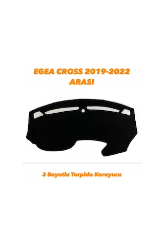Egea Cross 2019-2022 Arası 3 Boyutlu Halı Torpido Örtüsü