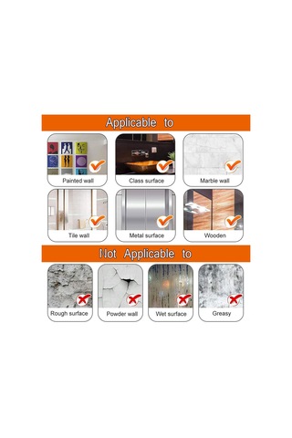 Monyee Silikon Yapışkan Çok Amaçlı Kanca, Siyah/beyaz, 1.38 İnç, 6 Adet, Pürüzsüz Yüzeyler İçin Siyah