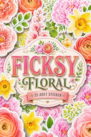 Çiçek Sticker Seti - 25 Adet Etiket Çıkartma Diğer Çiçek Sticker Seti - 25 Adet Etiket Çıkartma Diğer