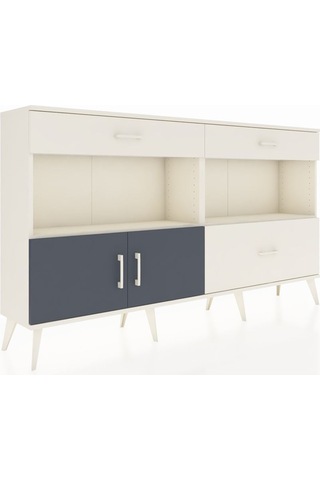 Arges Konsol 2 Raflı 3 Çekmeceli 2 Kapaklı 176x30x99 Aytaşı-antra Aytaşı-antrasit/aytaşı