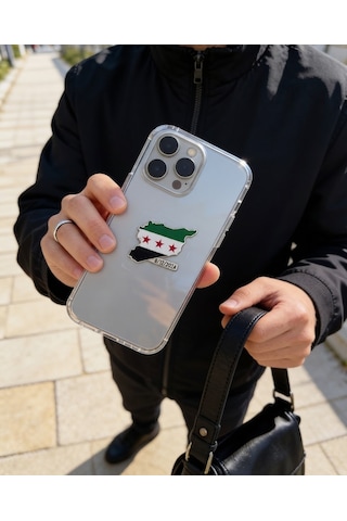 Suriye Haritası İçinde Bayrağı Ve Özgürlüğü Tarihi Telefon Sticker Premium Kalite Arka Süs A300143 Diğer
