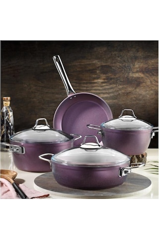 Kütahya Porselen Helen 7 Parça Mürdüm Granit Set