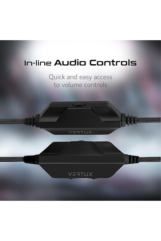 Oyuncu Kulaklık Stereo 7.1 Surround Kablolu Kulaküstü - Vertux Blıtz Siyah