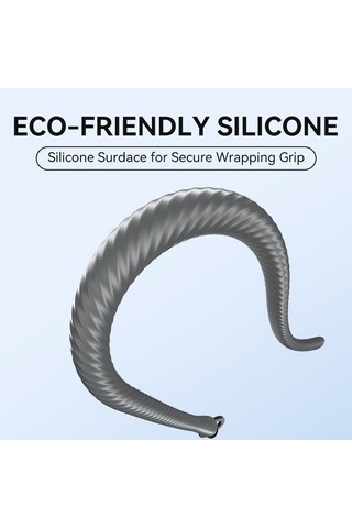 Symbee Telesın P3-fm-01 Manyetik Esnek Telefon Tutucu Gri - 16 Mıknatıslı, Serbest Bükülebilir, Kaymazsız Silikon, 1/4" Vida İle Çok Fonksiyonlu Uyum