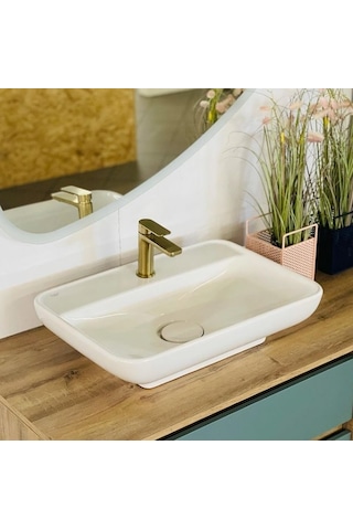 Turkuaz Seramik Lal 60x42 cm Tezgah Üstü Lavabo