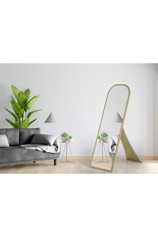 Lessa Gold / Boy Aynası / Dekoratif Boy Aynası / Ayaklı Boy Aynası / Altın