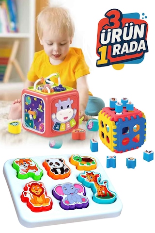 Eğitici Işıklı Ve Müzikli 6in1 Aktivite Küpü Neşeli Dostlar Bulta