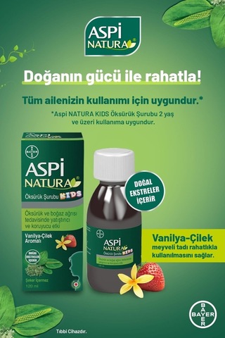 Aspi Natura Kids Çocuklar İçin Şurubu 120 Ml