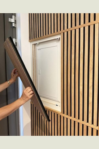 Atlantik Çam 10 Adet 40x40cm Yeni Nesil Akustik Ahşap Duvar Paneli