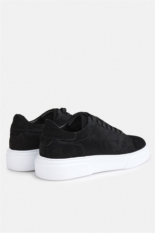 Süvari Siyah Gerçek Deri Bağcıklı Sneakers Say2001500026-s09