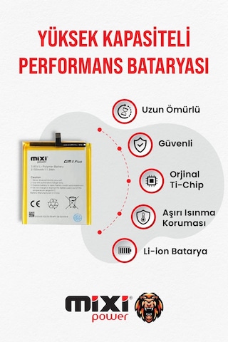 General Mobile Gm5 Plus Uyumlu Tam Kapasite Batarya Tr Garantili