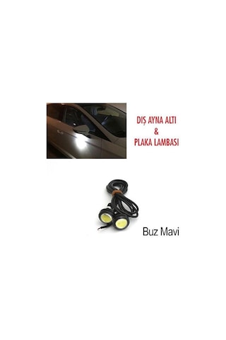 Lamba12v Ayna Altı Kartal Göz 23mm Buz Mavi