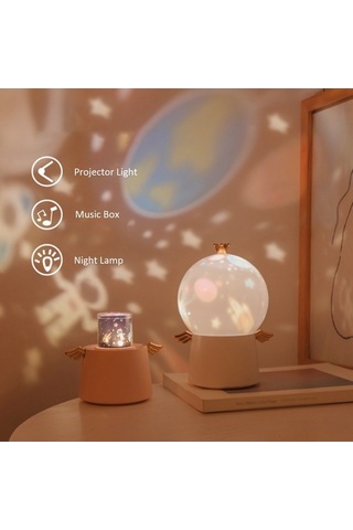 360 Dönen Led Gece Lambası: Romantik Müzik Kutusu İle Rahatlatıcı Yatak Odası Aydınlatması Diğer Diğer