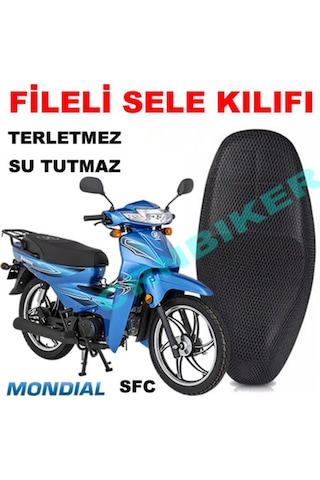 Mondial Sfc Motosiklet Sele Kılıfı 3D Çift Katlı Fileli