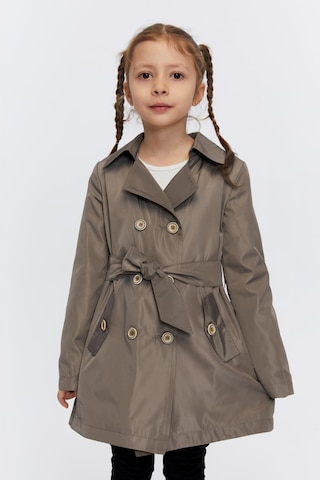 Benitto Kids Belden Bağlamalı Kız Çocuk Trençkot 51316 Kahverengi