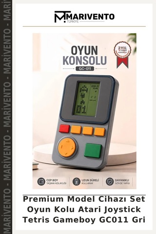 Premium Model Cihazı Set Oyun Kolu Atari Joystick Tetris Gameboy Gc011 Gri