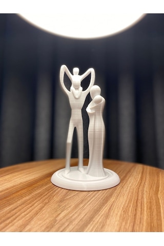 Anne Baba Çocuklar Biblosu Aile Temalı Hediyelik Dekoratif Obje 19 Cm