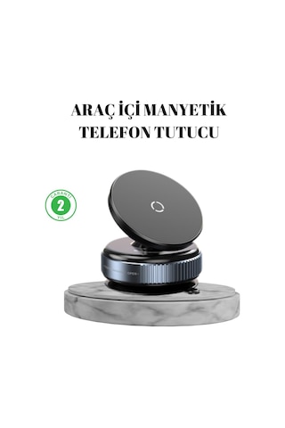 Northcity Vakumlu Mıknatıslı Telefon Tutucu 360 Döner - N52 Güçlü Tutucu Siyah