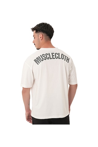 Musclecloth Washed Oversize T-shirt Kırık Beyaz