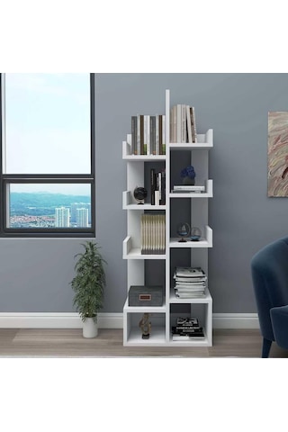 Reyo Home Enda Pamfilya 10 Bölmeli/raflı Kitaplık Beyaz