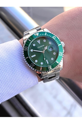 Coliseum Çelik Kordon Takvimli Kadran Kutulu Seri Erkek Kol Saati Ft.aas.ı015