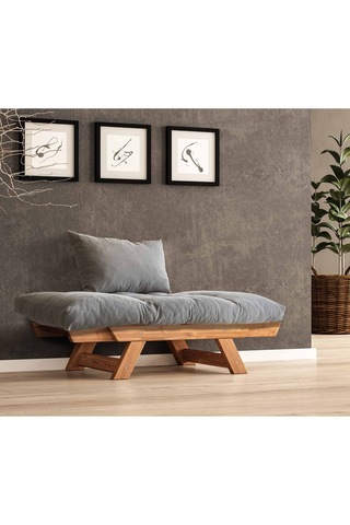 Woodesk Adalar Masif Tik-gri Renk Berjer Cpt8153-140 Gri