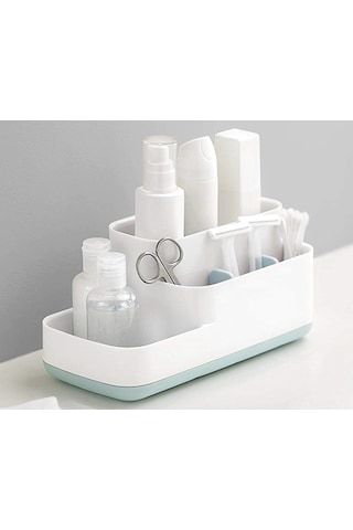 Moveevo Joseph Joseph Easystore Banyo Organizer - Çok Bölmeli, Kaymazsız Tabanlı Tuvalet Malzemeleri Depolama Kutusu Beyaz/mavi Diğer