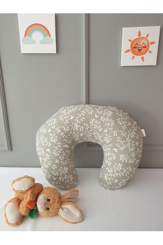 Emzirme Minderi Yaprak Krem