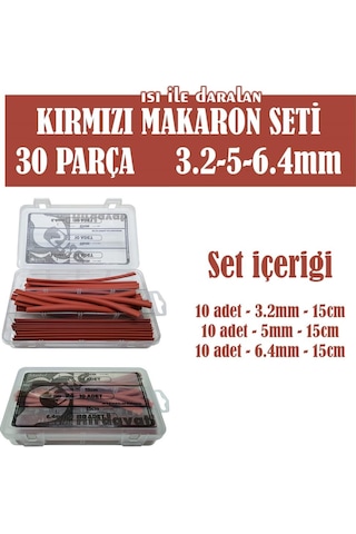 Kırmızı Makaron Seti