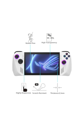 For Asus Rog Ally 9h 0.3mm Explosion-proof Tempered Glass Film