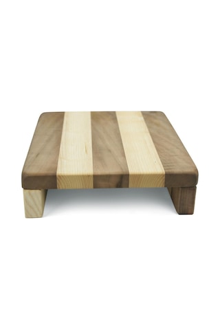 Doğal Ağaç Masif Kütük Ahşap Zebra Kesme Tahtası Ceviz-dişbudak Ağacı