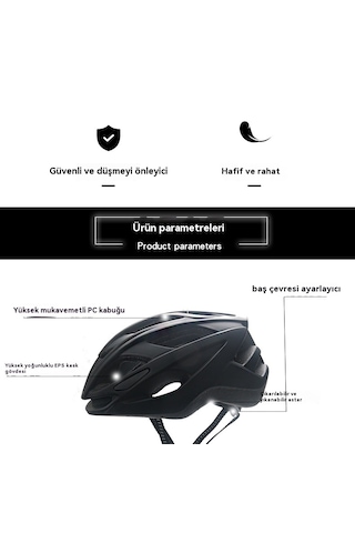 Bisiklet Emniyet Kaskı L-kırmızı Ve Siyah Kırmızı - Siyah