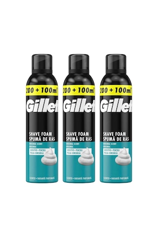 Gillette Hassas Tıraş Köpüğü 3 x 300 ML