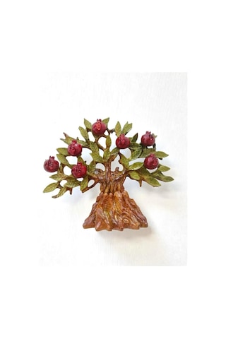 Dekoratif Nar Ağacı Duvar Süsü El Yapımı Nar Figürlü Obje Bereket Ve Bolluk Simgesi Ev Ve Ofis Duvar Süsü