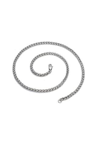 Chavin 50 Cm. 3/4 Mm. Burgu Çelik Erkek Zincir Kolye Dg34 Gümüş