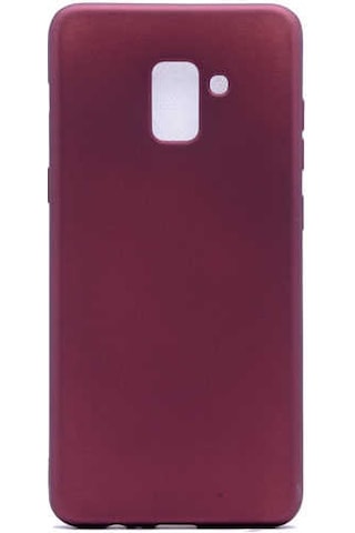 Samsung Uyumlu Galaxy A8 Plus 2018 Kılıf Zore Premier Silikon Kapak Mürdüm