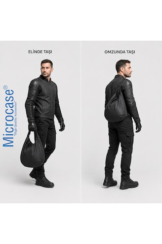 Microcase Bisiklet Scooter Kask Geniş Taşıma Çantası Kask Kılıfı 65x65 Cm 2 Adet Al5615 Siyah