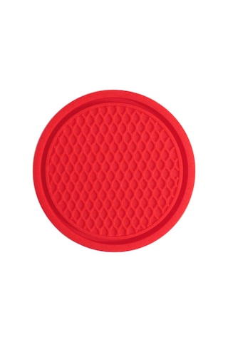 Lemestar Araç İçin Pvc Isı Yalıtımı Ve Kayma Engeli Bardak Altlığı - Kırmızı Honeycomb Desenli, Dayanıklı Ve Kompakt Tasarım