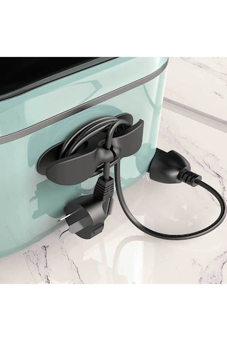 Yapışkanlı Airfryer Kablo Sabitleyici Düzenleyici Çok Amaçlı Kablo Tutucu Kablo Toparlayıcı- 2adet
